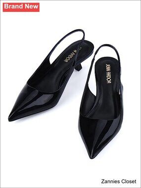 ✨ JENN ARDOR Slingback Heels Low Kitten Heels Pointed Toe Dress Pumps Closed Toe